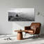 Art mural sur toile noir et blanc Cairn on Misty Ridge-914284907