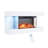 Wall Mounted Led Electric Fireplace With Floating Mantel,Remote Control Adjustable Heat-164550679