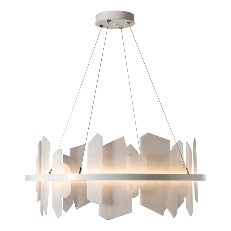 Volterra Wagon Wheel LED Chandelier, White