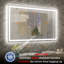 Miroir de salle de bain mural à DEL sans cadre à intensité variable-1115982841
