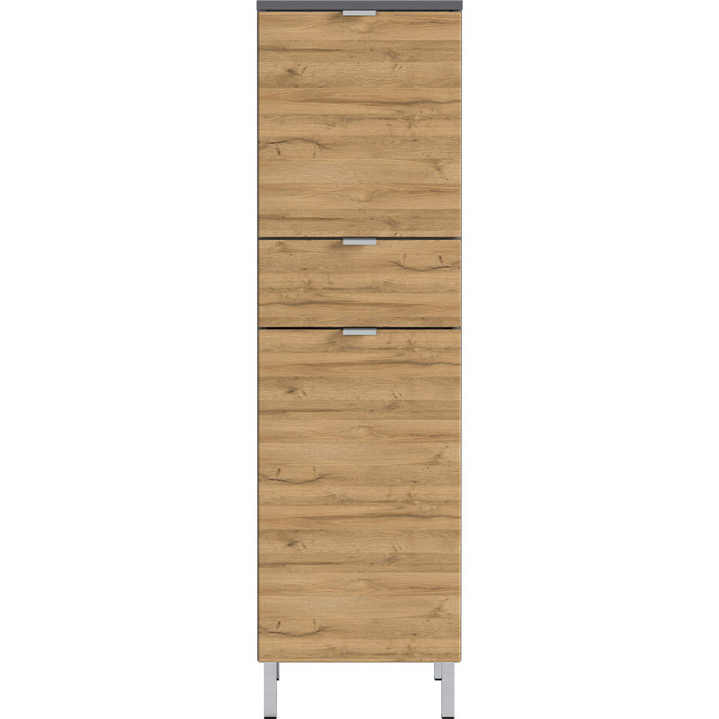 Midgett Bathroom Cabinet, Graphite/Grandson Oak