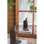 Miroir demi-rond allongé 24 po x 79 po avec fenêtre décorative en bois de sapin massif de style classique