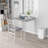 Backrest Dining Table and Chairs Set - Kitchen Dining Room Table, 2 Dining Chairs, Modern Kitchen Table, Durable MDF Material, Space-Saving Design