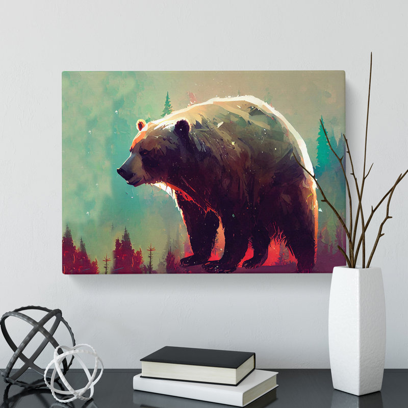 Bear Vol.1 Abstract - Wrapped Canvas, 40cm H x 60cm W x 3cm D