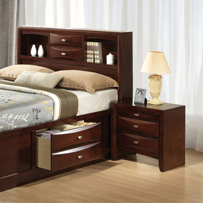 Table de chevet simple en bois massif 1pc