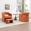 Fauteuil demi-tonneau rembourré avec repose-pieds-738636732