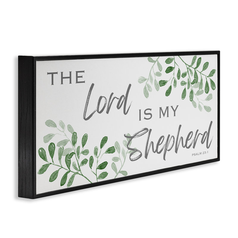 «Lord Is My Shepherd Botanicals», art numérique par Marcus Prime, H 10 po x l 24 po, Giclée encadrée noir minuit