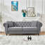 Canapé de 87 po en tissu d'ameublement Chesterfield ‌velvet-359823487-359823486