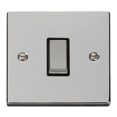 Polished Chrome 10A 1 Gang Intermediate Ingot Light Switch