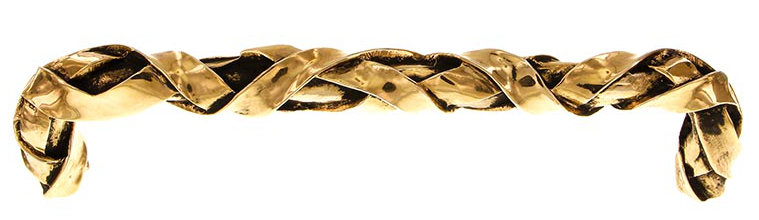 Cilento Appliance Pull, Brown, Antique Gold