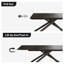 Ensemble de salle à manger rectangulaire avec chaises en tissu 70,8 "à 102,3" Louina-1026249016-1026946460-1026249158