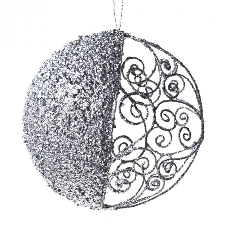 15cm Metal Holiday Shaped Ornament, Silver