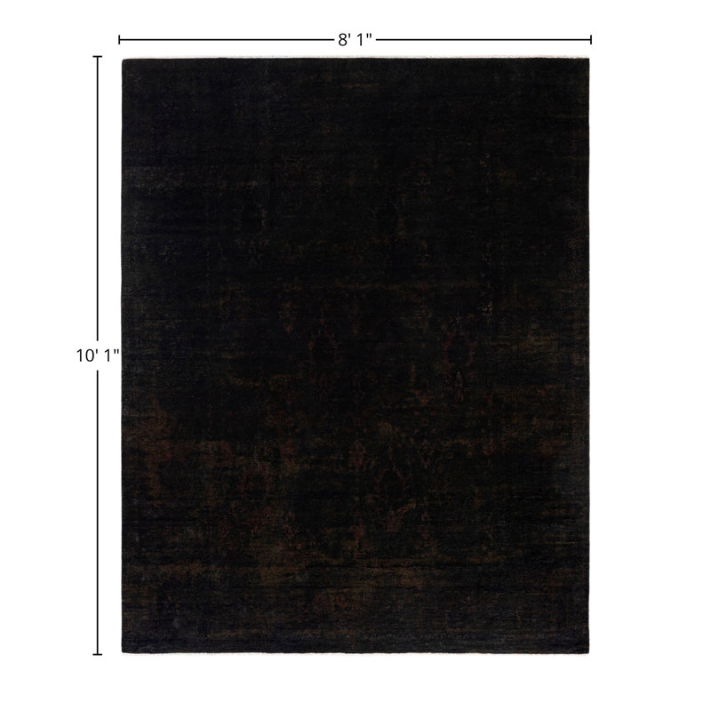 Overdyed One-of-a-Kind 8' 1" X 10' 1" Hand Knotted Area Rug