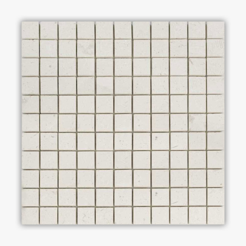 Symra Shell Honed 1x1 Square Limestone Mosaic