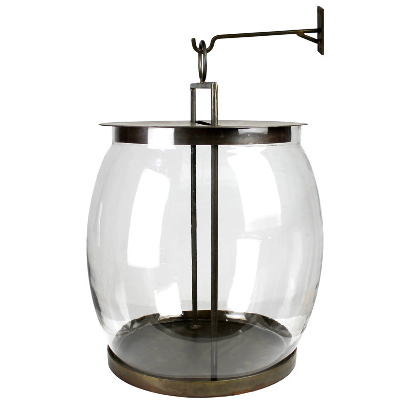 Revere Iron & Glass Lantern With Hook