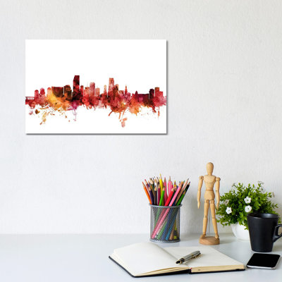 Miami, Florida Skyline by Michael Tompsett - Wrapped Canvas Gallery-Wrapped Canvas Giclée