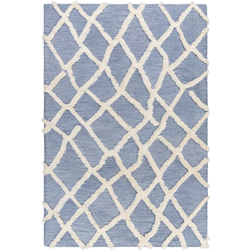 Wool Geometric Area Rug, Rectangle 2' x 3'