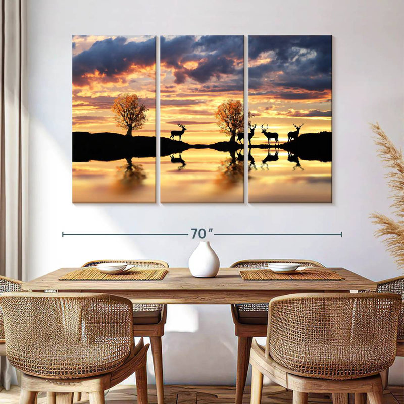 Lakeside Deer, 42" H x 65" W