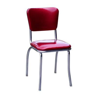 Chaise de salle à manger rembourrée rétro
