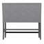 Banc rembourré gris avec dossier