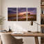 «Grain Silos at Sunset Over Golden Grass», ensemble de 3 toiles murales-670053724