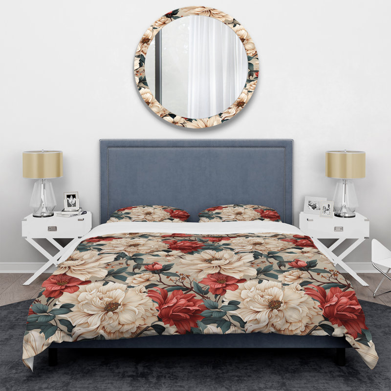 Ensemble de housse de couette Vintage White Boho, Housse de couette pour très grand lit et 2 très