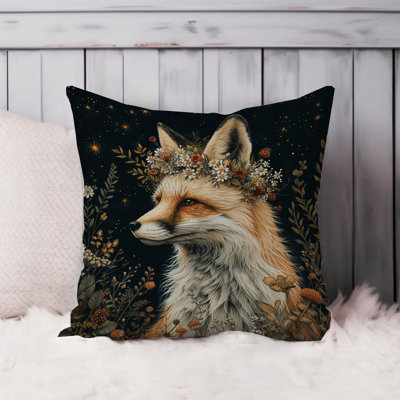 Animals William Morris Fox II Cottage Throw Pillow Cover