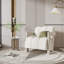 Chaise avec accoudoirs avec accoudoirs en forme de L et tissu en polyester 26,3 po U-Can-114964535