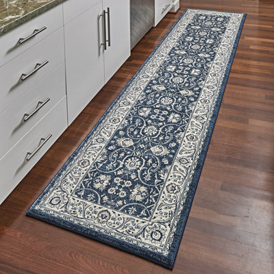Tapis bleu / gris Giscard Croft