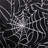 3 Foot Spiderweb Foam-Filled Bean Bag Chair | Black White | Round