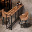 Table de salle à manger ajustable de 180 x 38 x 99 cm (70,9 x 15 x 39 pouces) en marron, poids : 16,5 kg