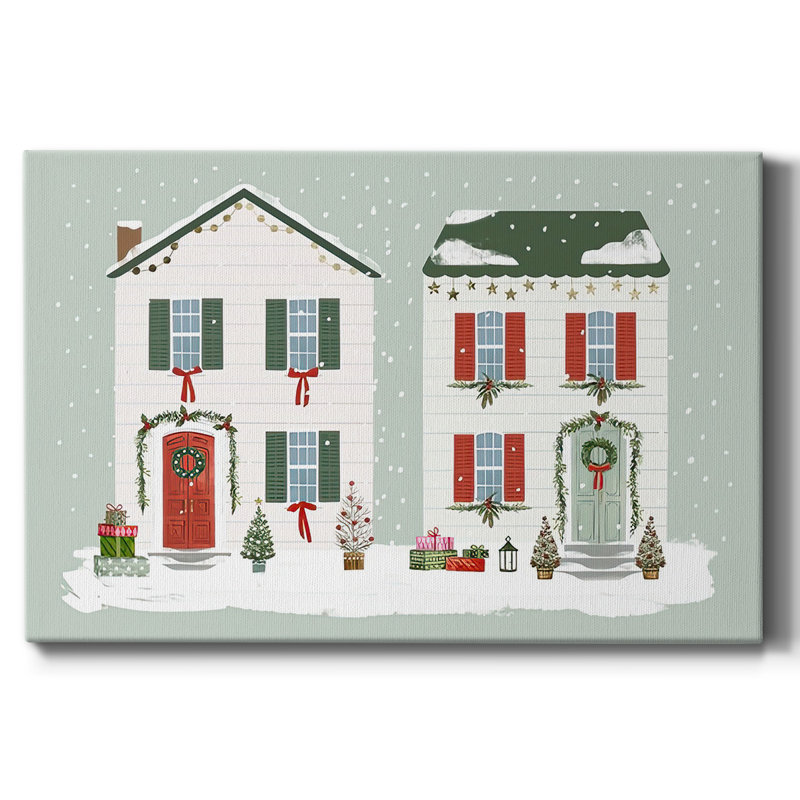 «Festive Front Door Collection A», reproduction sur toile, H 8 po x l 12 po x P 1,5 po