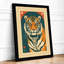 Tiger Portrait Japandi - Framed Print-1101873273-1101873275