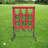 OUKANING 27.55"X27.55" 9 Hole Golf Baseball Pitching Net With Target Pockets And Wheels