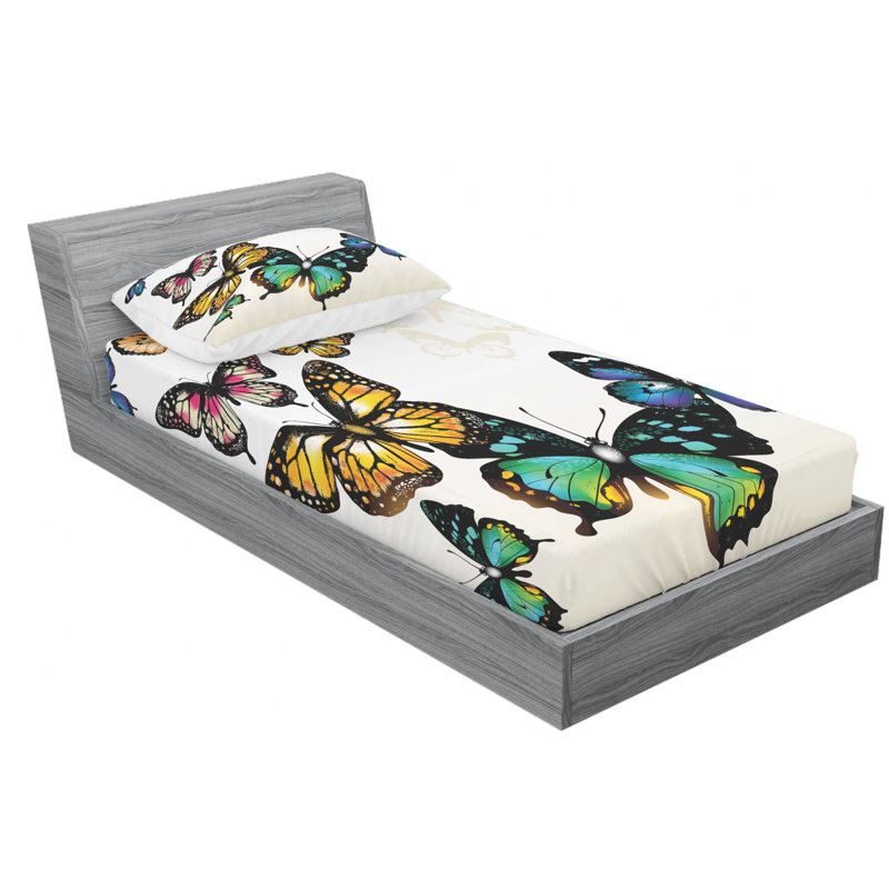 Microfiber Sheet Set, Twin Sheet Set with Fitted Sheet