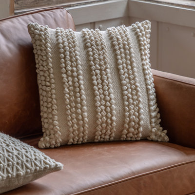 Cream Square Throw Cushion