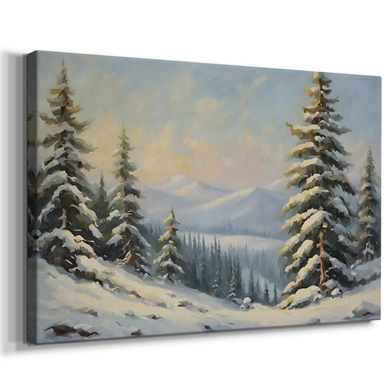 Paysage rétro - CCIV, H 13 po x l 19 po x P 1,5 po, Toile tendue
