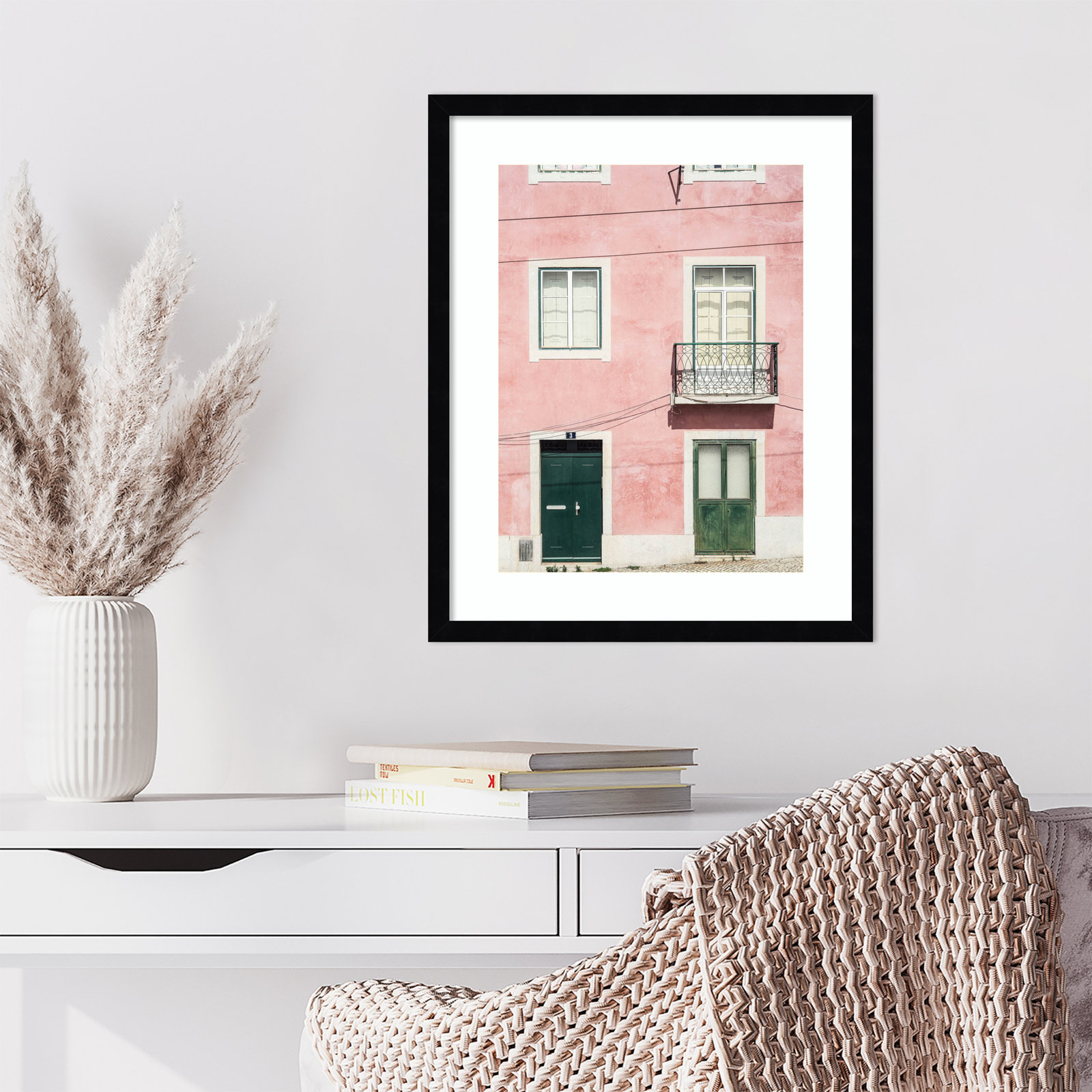 Pink Parade by Shot by Clint Wood Framed Wall Art Print, Black, 21" H x 17" W