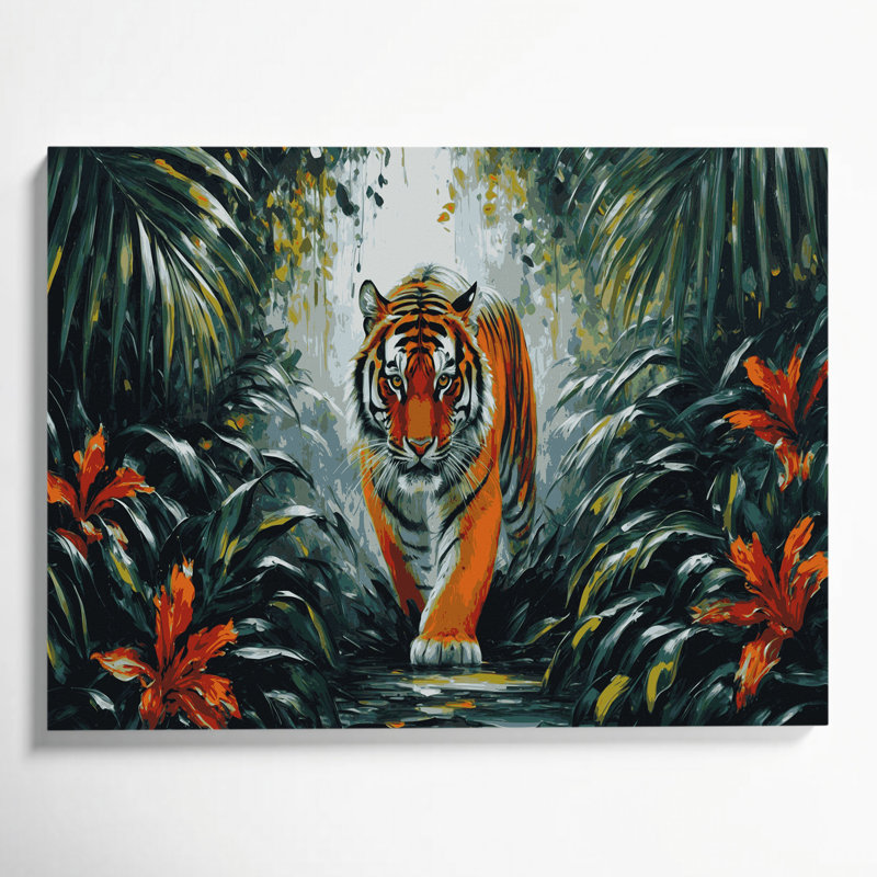 «Big Cats», toile de tigre bleu de Sumatra, H 11 po x l 14 po