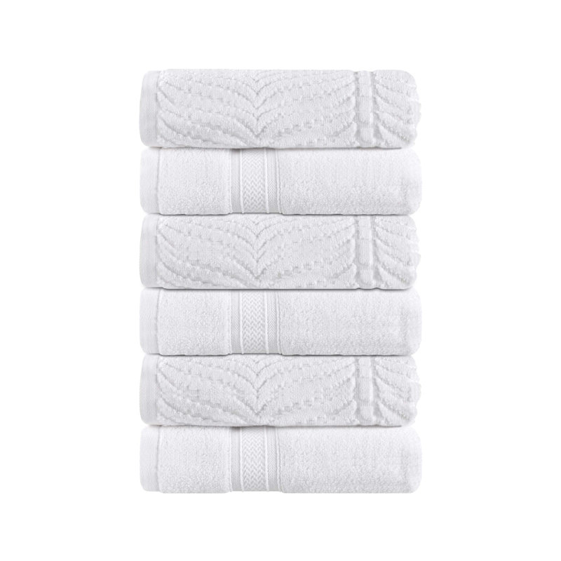 Débarbouillette en coton jacquard Fruitville, Blanc