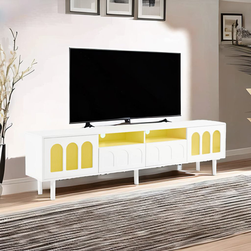 Cream Style Tv Stand, White