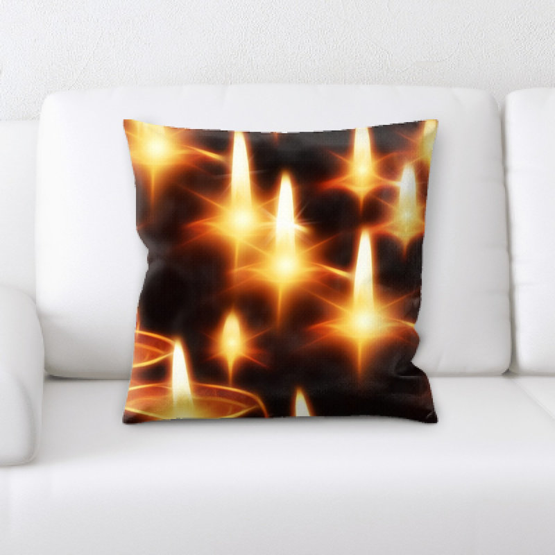 Housse et insert de coussin carré Candles