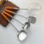 Ensemble d'ustensiles de cuisine en acier inoxydable - Outils de cuisson antiadhésifs 7 pièces avec spatule, cuillère et tourneur pour un usage domestique