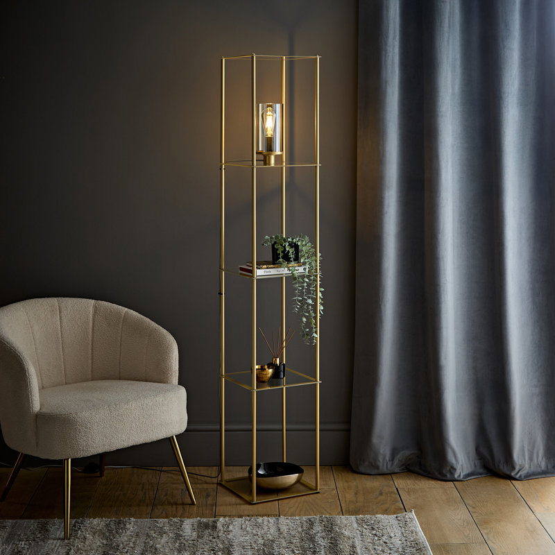 Reselva 169cm Traditional Floor Lamp, Gold
