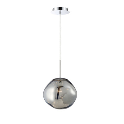 Bankwell 13-Inch Single Light Pendant Orb Glass