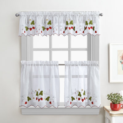 Rydel Floral Tailored Cafe Curtain