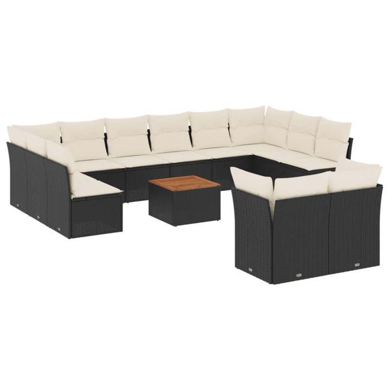 Ensemble de canapé de jardin Vidaxl - noir