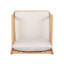 Fauteuil club de patio en bois d'acacia avec coussin résistant à l'eau (1 pièce)