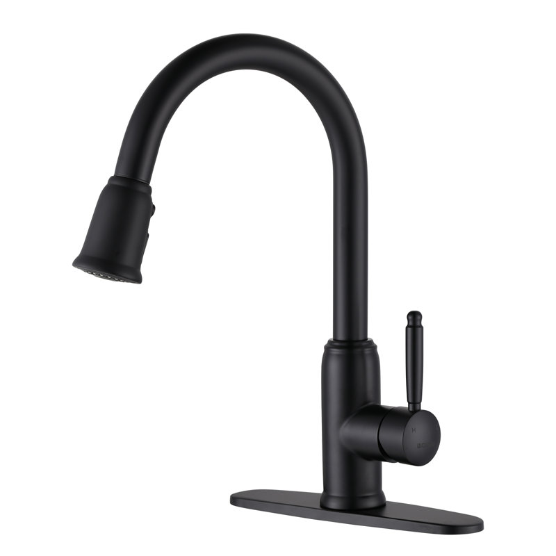 Robinet de cuisine rétractable, Noir