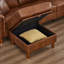 Canapé d'angle en forme de U de 305 cm (120 po) avec 2 poufs de rangement amovibles, revêtement en cuir PU et ressorts ensachés, brun vintage-134738113